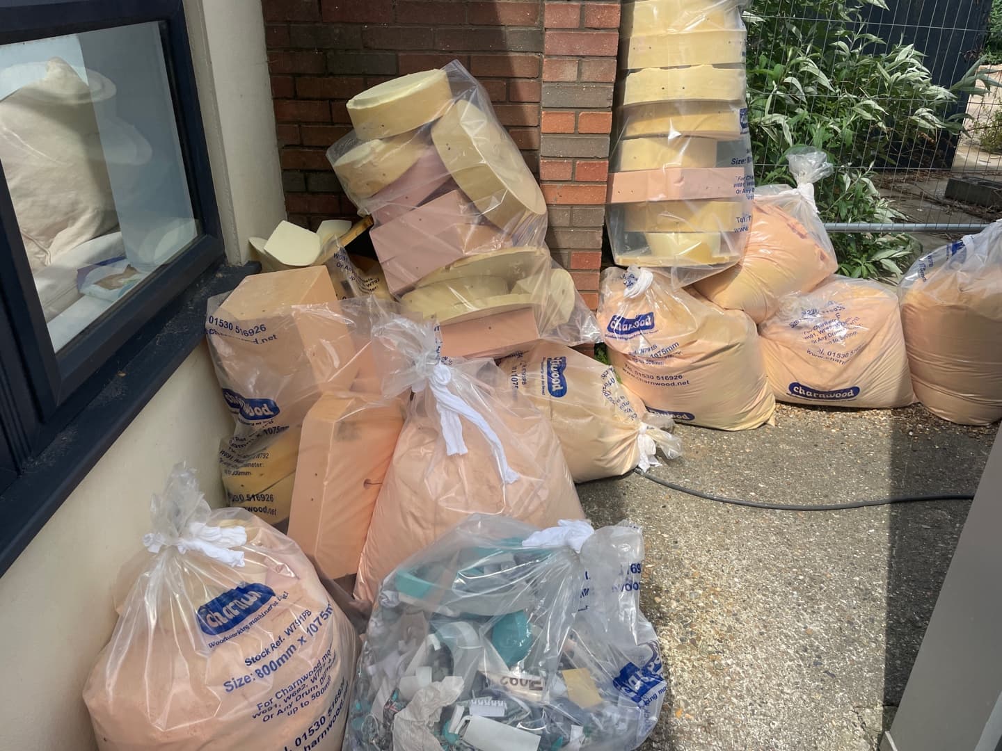 pile of household rubbish and bulky waste outside property in Bristol