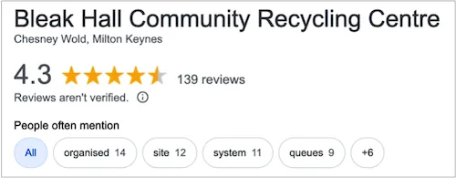 bleak hall recycling centre