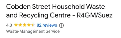 cobden street household waste and recycling centre - r4gm/suez review