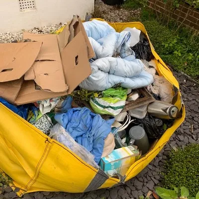 large hippo bag ready for collection