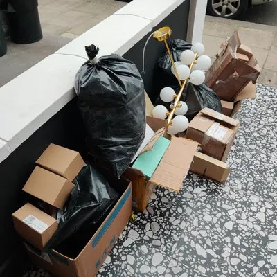 cardboard and building waste £90