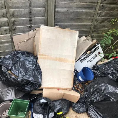 garden waste and cardboard boxes £50