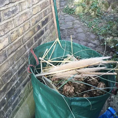 2 bags of garden waste for rubbish clearance fee of £35