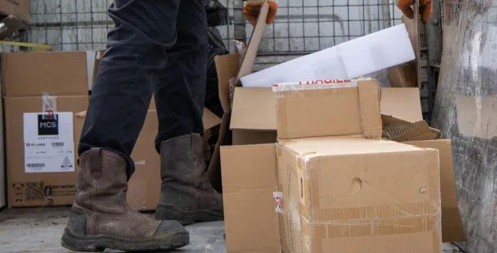 how to dispose of cardboard waste example