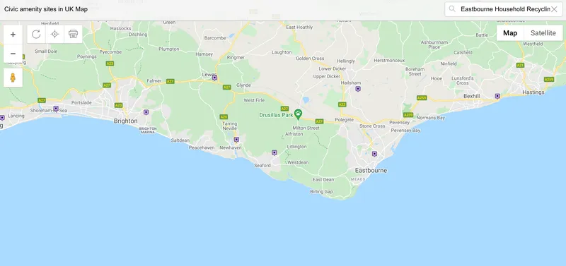 map of eastbourne tips