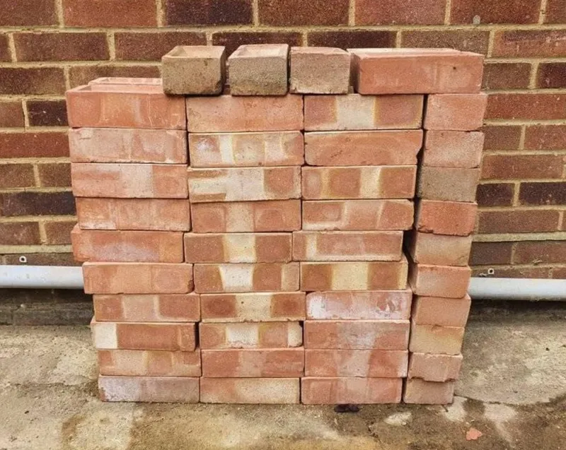 bricks in a neat stacked pile