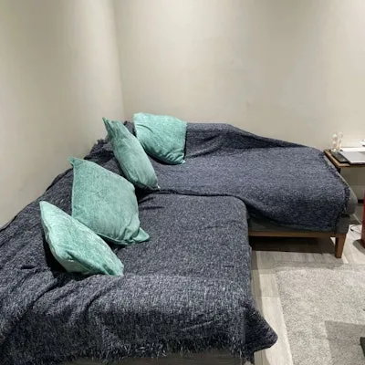 l-shaped sofa removed for free by a junk reuser