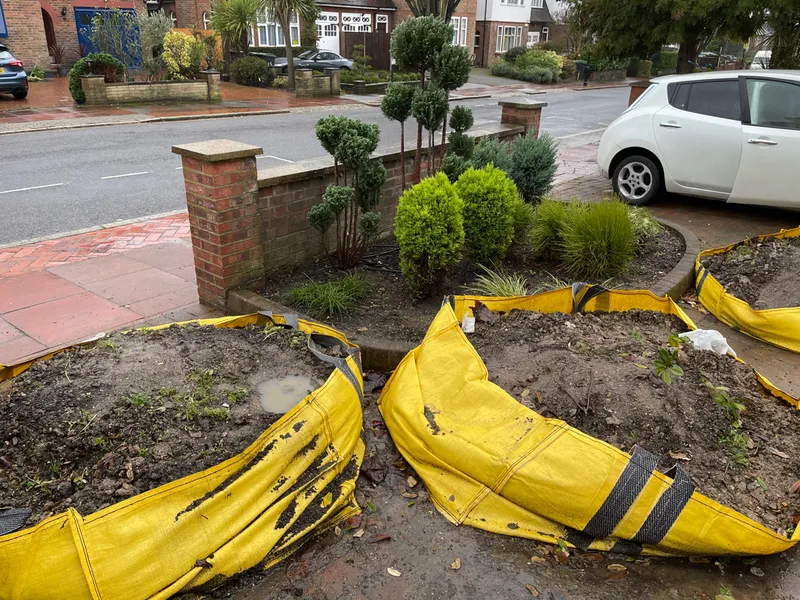 3 skip bags filled with earth