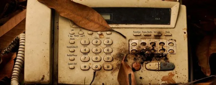 dusty old fax machine 