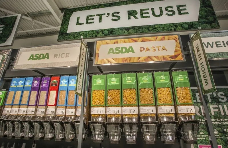 supermarket asda refill station