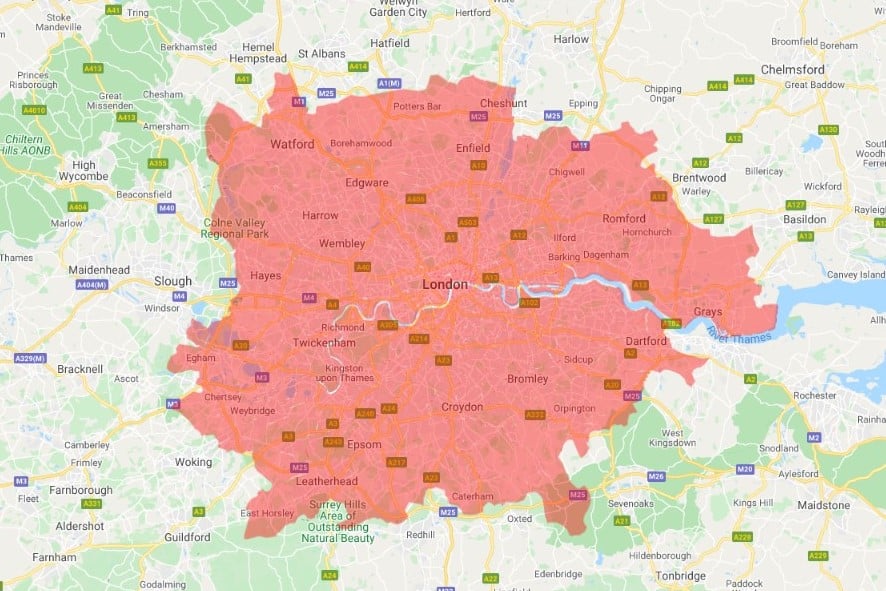 greater london map