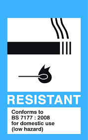 example of fire label for upholstered items