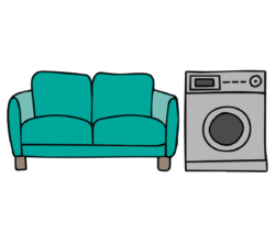 bulky waste collection example (sofa nd washing machine)