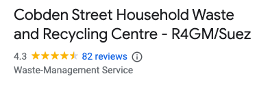 cobden street household waste and recycling centre - r4gm/suez review
