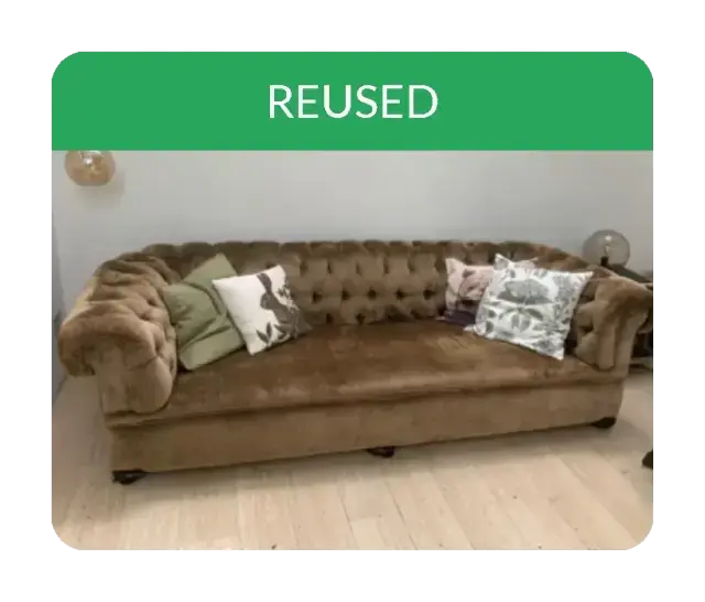 chesterfield sofa removed and reused for free